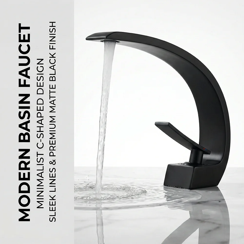 Matte Black Bathroom Faucet, A – Silicone Tap Washer recenzja i cena