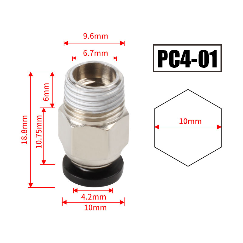 10pcs/lot PC4-M10 Pneumatic Co – Ptfe Tape Thread recenzja i cena