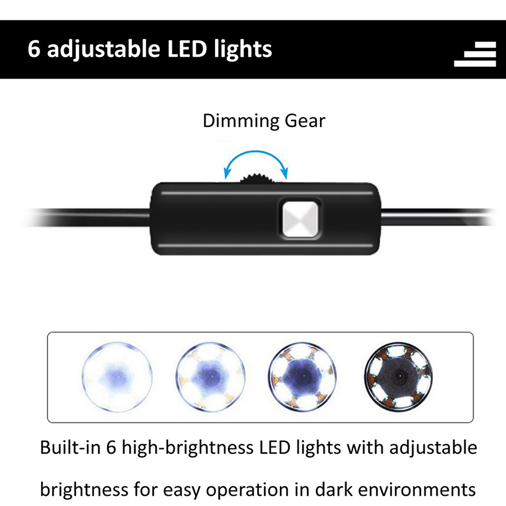 6 LED Light 7mm 1M  Endoscope  – Drain Snake Flexible recenzja i cena