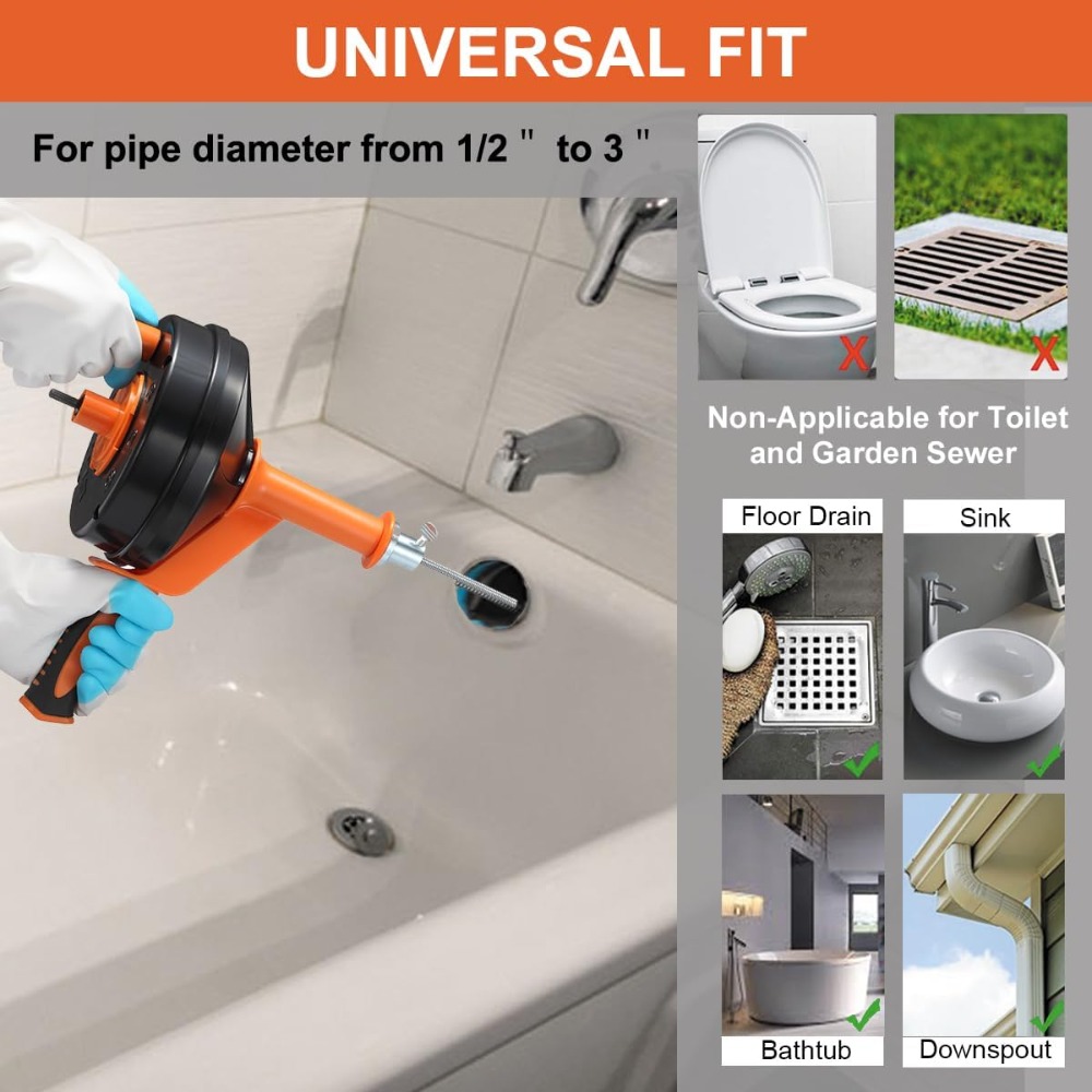 Drain Auger Clog Remover with  – Drain Snake Flexible recenzja i cena