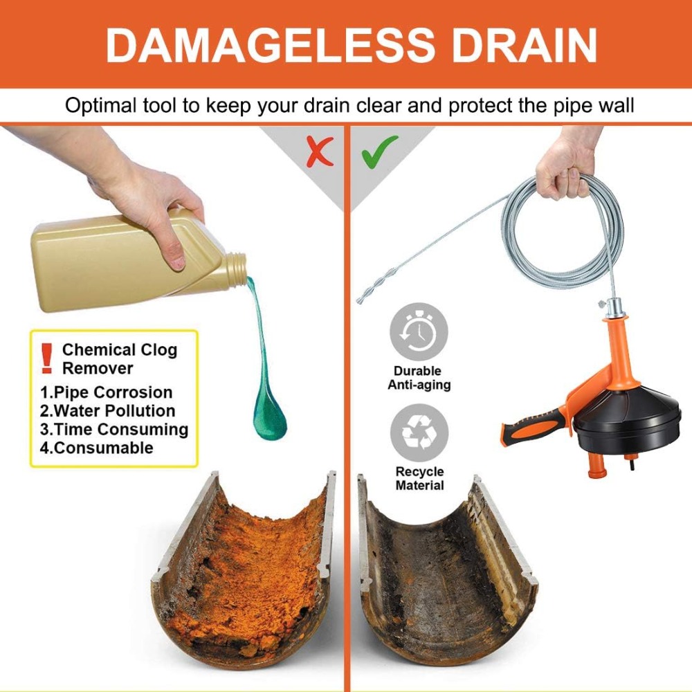 Drain Auger Clog Remover with  – Drain Snake Flexible recenzja i cena