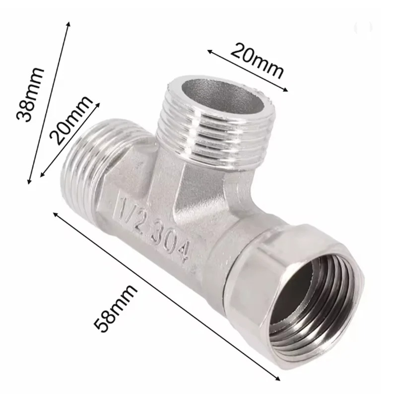 Stainless Steel T Adapter G1/  – Shower Valve Cartridge recenzja i cena
