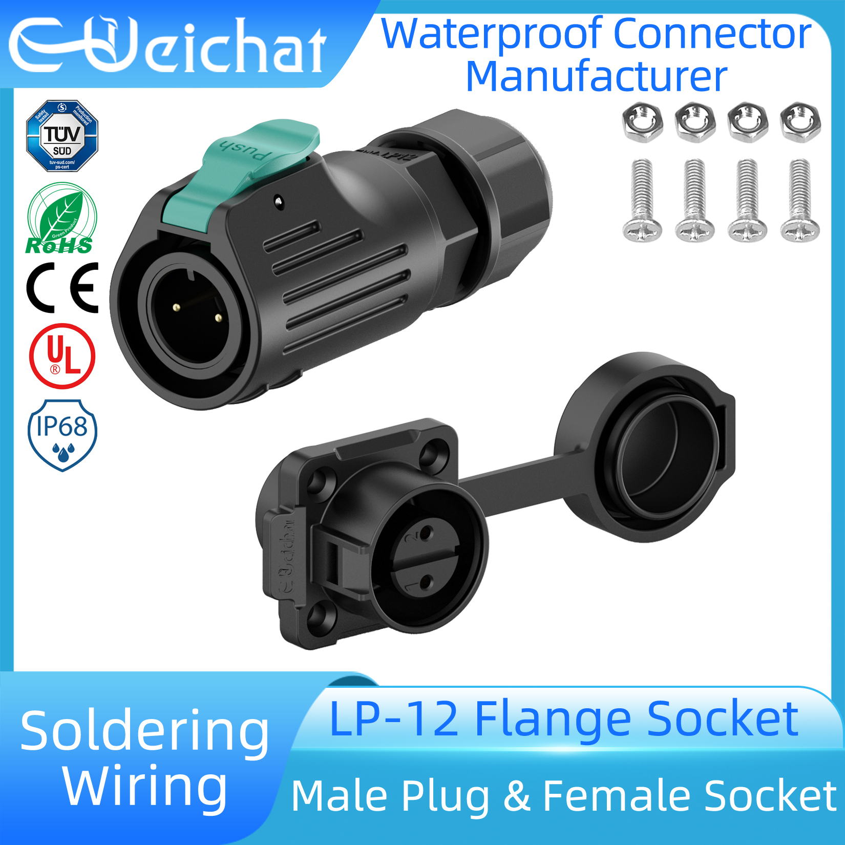 LP12 M12 IP68 Waterproof Outdo – Push Fit Connector recenzja i cena
